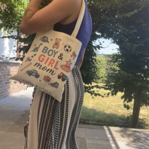 Boy&girl mom tote bag