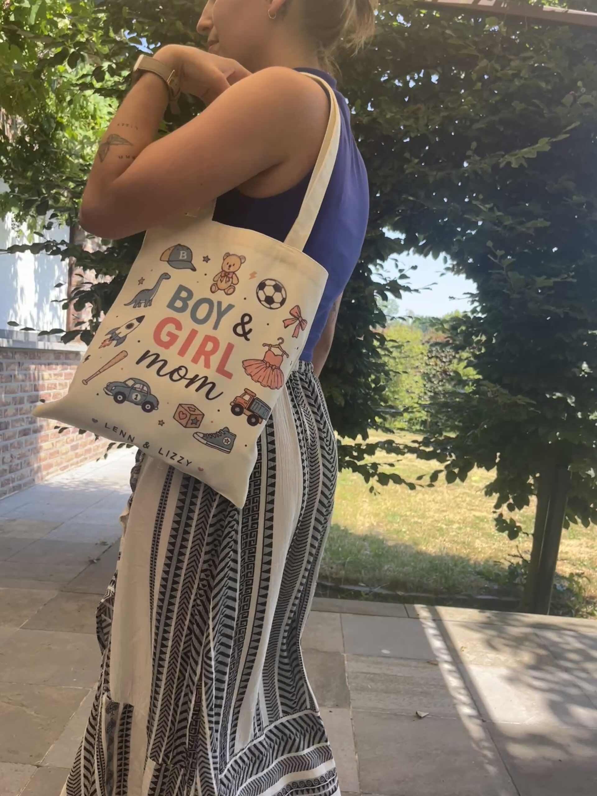 tote bag boy&girl mom