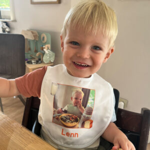 gepersonaliseerd slabbetje met eigen foto