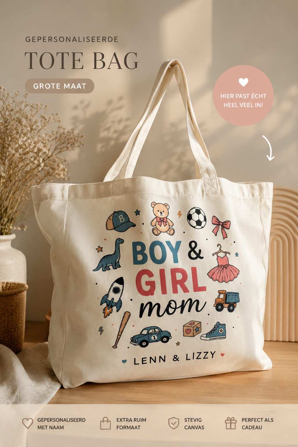 gepersonaliseerde tote bag mom